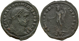 Maximinus II, as Caesar (305-309 AD). Heraclea
AE Follis (29.4mm 6.6g)
Obv: GAL VAL MAXIMINVS NOB CAES. Laureate head of Maximinus II to right.
Rev...