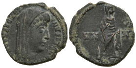 Divus Constantine I. Died (337 AD)
AE Follis (16mm 1.59g).
Obv: DV CONSTANTINVS PT AVGG. Veiled head of Divus Constantine I right
Rev: Deified empe...