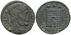 Constantine I 'the Great' (307/310-337 AD). Antioch
AE Follis (19.5mm 3.11g)
Obv: CONSTANTINVS AVG. Laureate head to right
Rev: PROVIDENTIAE AVGG. ...