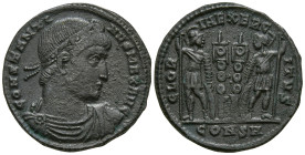 Constantine I 'The Great' (307/10-337 AD). Constantinople.
AE Follis (18.8mm 2.62g)
Obv: CONSTANTINVS MAX AVG. Bust of Constantine I, rosette-diadem...