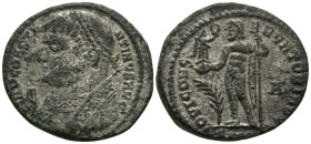 Constantine I 'The Great' (307/10-337 AD). Nicomedia (?).
AE Silvered Follis (17.9mm 2.99g)
Obv: IMP CONSTANTINVS AVG, laureate and mantled bust to ...