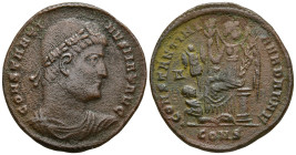 Constantine I 'the Great' (307/10-337 AD). Constantinople.
AE Follis (19.7mm 3.11g)
Obv: CONSTANTINVS MAX AVG. Laurel and rosette-diademed, draped, ...