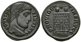 Constantine I 'the Great' (307/310-337 AD). Nicomedia
AE Follis (19mm 2.57g)
Obv: CONSTANTINVS AVG. Laureate head to right
Rev: PROVIDENTIAE AVGG. ...