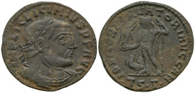 Licinius I (308-324 AD). Antioch
AE Follis (23.3mm 3.22g)
Obv: IMP LIC LICINIVS P F AVG. Laureate, draped and cuirassed bust right
Rev: IOVI CONSER...