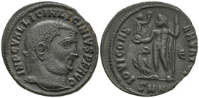 Licinius I (308-324 AD). Nicomedia
AE Follis (21.6mm 3.03g)
Obv: IMP C VAL LICIN LICINIVS PF AVG, laureate head right
REv: IOVI CONS-ERVATORI, Jupi...