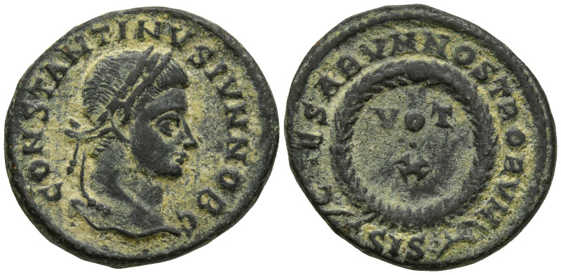 Constantine II. As Caesar (316-337 AD). Siscia
AE Follis (19.1mm 3.16g)
Obv: C...