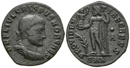 Crispus, Caesar (317-326 AD). Nicomedia
AE Follis (18.5mm 2.74g)
Obv: D N FL IVL CRISPVS NOB CAES. Laureate, draped and cuirassed bust of Crispus ri...