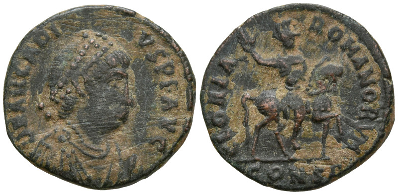 Arcadius (383-408 AD). Kyzikos
AE Nummus (16.5mm 1.83g)
Obv: D N ARCADIVS P F ...