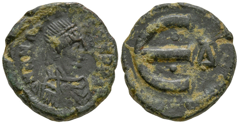 Anastasius I (491-518 AD). Constantinople,
AE Pentanummium (14.9mm 2.15g)
Obv:...