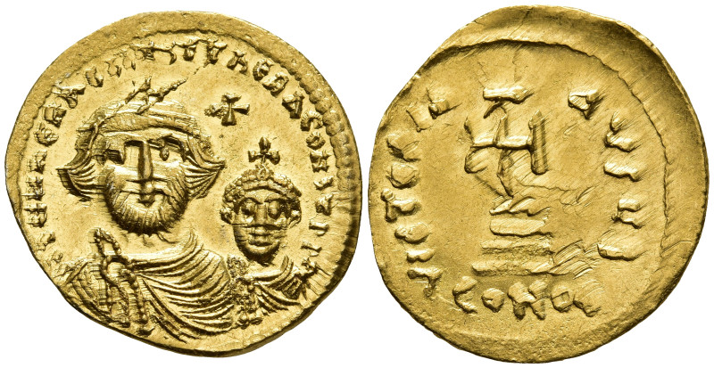 Heraclius (610-641 AD), with Heraclius Constantine. Constantinople
AV Solidus (...