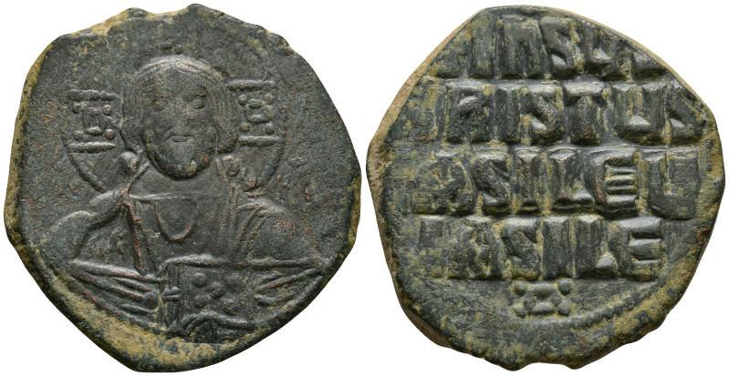 Anonymous Follis. Time of Basil II with Constantine VIII (976-1025.AD). Constant...