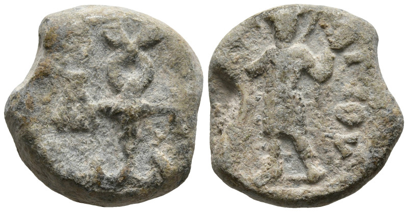 Byzantine Lead Seal
(3.99g 13.6mm diameter)