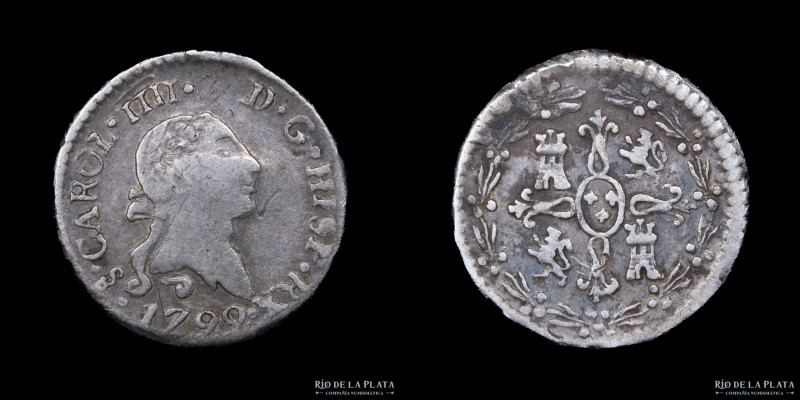 Santiago. Carlos IV. (1788-1808) 1/4 Real 1790. Plata 896; 13mm; 0.88g. MC#C5; K...