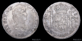 Lima. Fernando VII. 4 Reales 1821 JP. KM116
