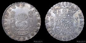Mexico. Felipe V. 8 Reales 1738 MF. Columnaria. KM103