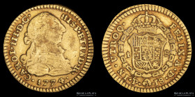 Popayan. Carlos III. 1 Escudo 1774 JS. KM48