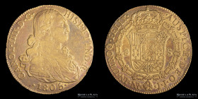 Nuevo Reino. Carlos IV. 8 Escudos 1805 JJ. KM62