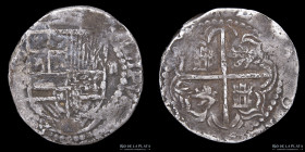 Potosi. Felipe II. 2 Reales 1589-1592 B. Macuquina CJ 3.4.3