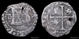 Potosi. Felipe II. 1/2 Real 1589-1592 B. Macuquina. CJ 5.12