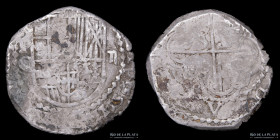 Potosi. Felipe III. 2 Reales 1614-16 Q. Macuquina.CJ 9.3.2