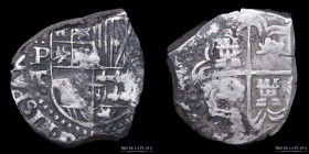 Potosi. Felipe III. 2 Reales 1618-21 T. Macuquina.CJ 9.8