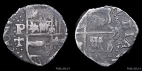 Potosi. Felipe III. 1 Real 1618-21 T. Macuquina.CJ 10.8
