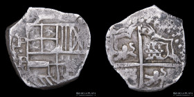 Potosi. Felipe IV. 4 Reales 1622-29 P. Macuquina. Figuras traspuestas.  CJ 14