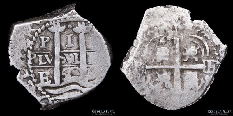 Potosí. Felipe IV (1653-1665). 1 Real 1660 E. Macuquina. Plata 930; 21mm; 3.16g....
