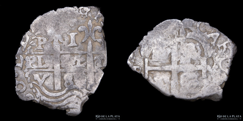 Potosí. Carlos II (1665-1700). 1 Real 1680 V. Macuquina. Plata 930; 26mm; 2.46g....