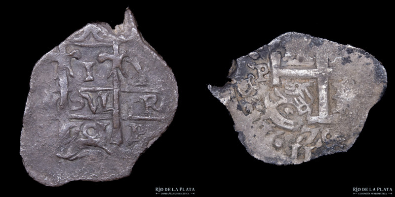 Potosí. Carlos II (1665-1700). 1 Real 1701 Y. Macuquina. Plata 930; 26mm; 2.62g....