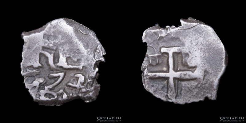 Potosí. Carlos II (1665-1700). 1/2 Real 1674.Macuquina. Plata 930; 14mm; 1.25g. ...