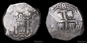Potosi. Luis I. 8 Reales 1727 Y Macuquina. CJ 38.3