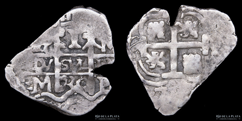 Potosí. Felipe V (1700-1746) 1 Real 1730 M. Doble fecha. Macuquina. Plata 930; 2...
