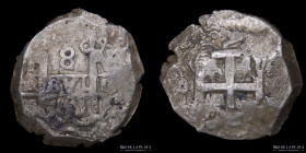 Potosi. Carlos III. 8 Reales 1761 VY. Macuquina. CJ 53.2