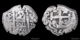 Potosi. Carlos III. 2 Reales 1764 VY. Macuquina. CJ 55.5