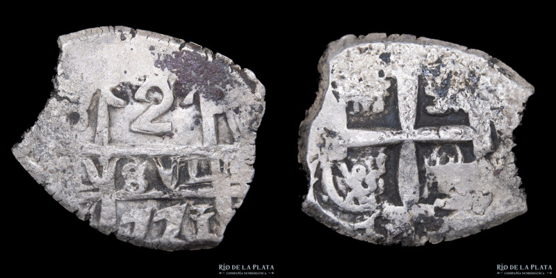 Potosí. Carlos III (1759-1788) 2 Reales 1771 VY. Macuquina. Plata 917; 27mm; 6.1...
