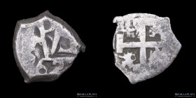 Potosi. Carlos III.1/2 Real 1762 Macuquina. CJ 57.3