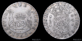 Potosi. Carlos III. 4 Reales 1769 JR Columnaria. CJ 59.3.3