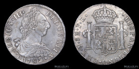 Potosi. Carlos III. 8 Reales 1782 PR. CJ 63.11.2