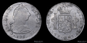 Potosi. Carlos III. 8 Reales 1787 PR. CJ 63.16