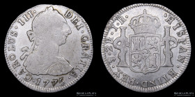 Potosi. Carlos III. 2 Reales 1775 JR. CJ 65.3.2