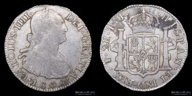Potosi. Carlos IV. 2 Reales 1808 PJ. CJ 78.20