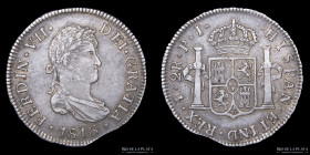 Potosi. Fernando VII. 2 Reales 1816 PJ CJ 88.6