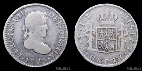 Potosi. Fernando VII. 1/2 Real 1823 JL. CJ 90.8.2