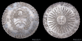 Provincias Unidas. 8 Soles 1815 FL. CJ 6