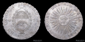Provincias Unidas. 4 Soles 1815 FL. CJ 9.1.1