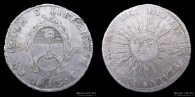 Provincias Unidas. 2 Reales 1813 J. CJ 10.1.5