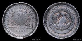 Argentina. Buenos Aires. 20 Decimos 1827. CJ 3.1
