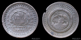 Argentina. Buenos Aires. 10 Decimos 1830/28. CJ 8.4