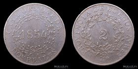 Argentina. Buenos Aires. 2 Reales 1854. CJ 19.3.2